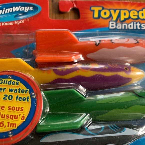 Swimways Toypedo bandits dive sticks hydrodynamic design glides 20 ft underwater - Picture 11 of 15